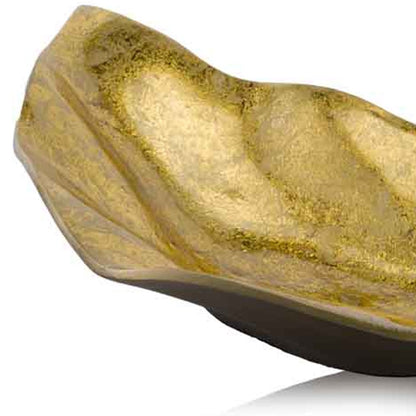 Gold Modern Wavy Centerpiece Bowl