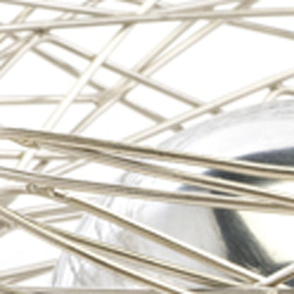 Silver Abstract Wire Round Centerpiece Bowl