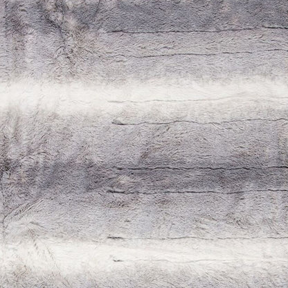 Gray And White Heated Electric Striped Throw