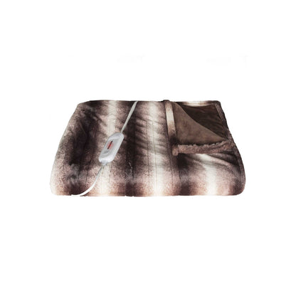 Brown And White Modern Throw