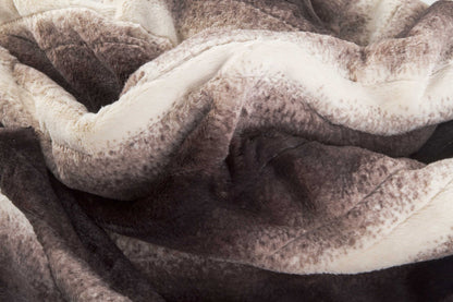 Brown And White Modern Throw