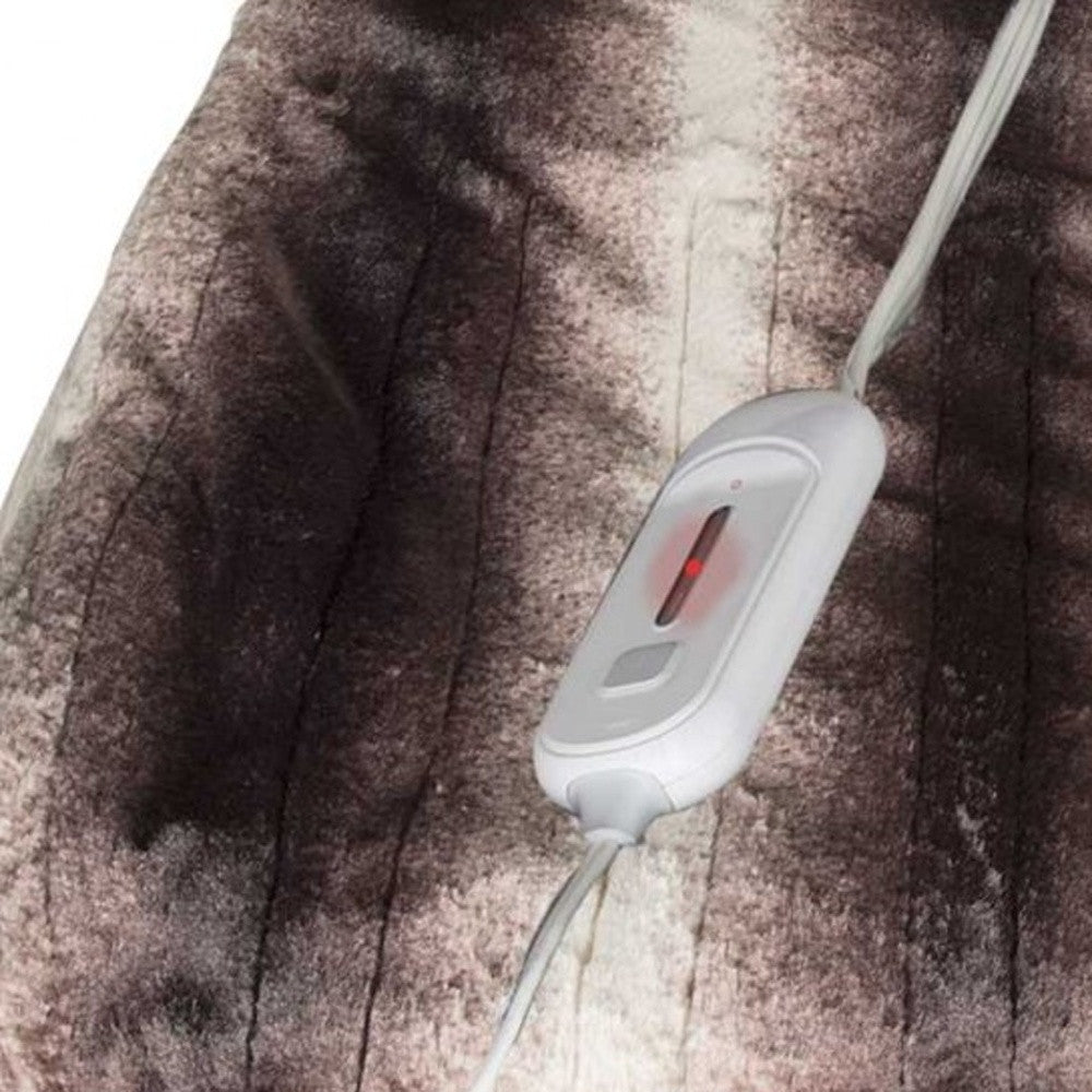 Brown And White Modern Throw