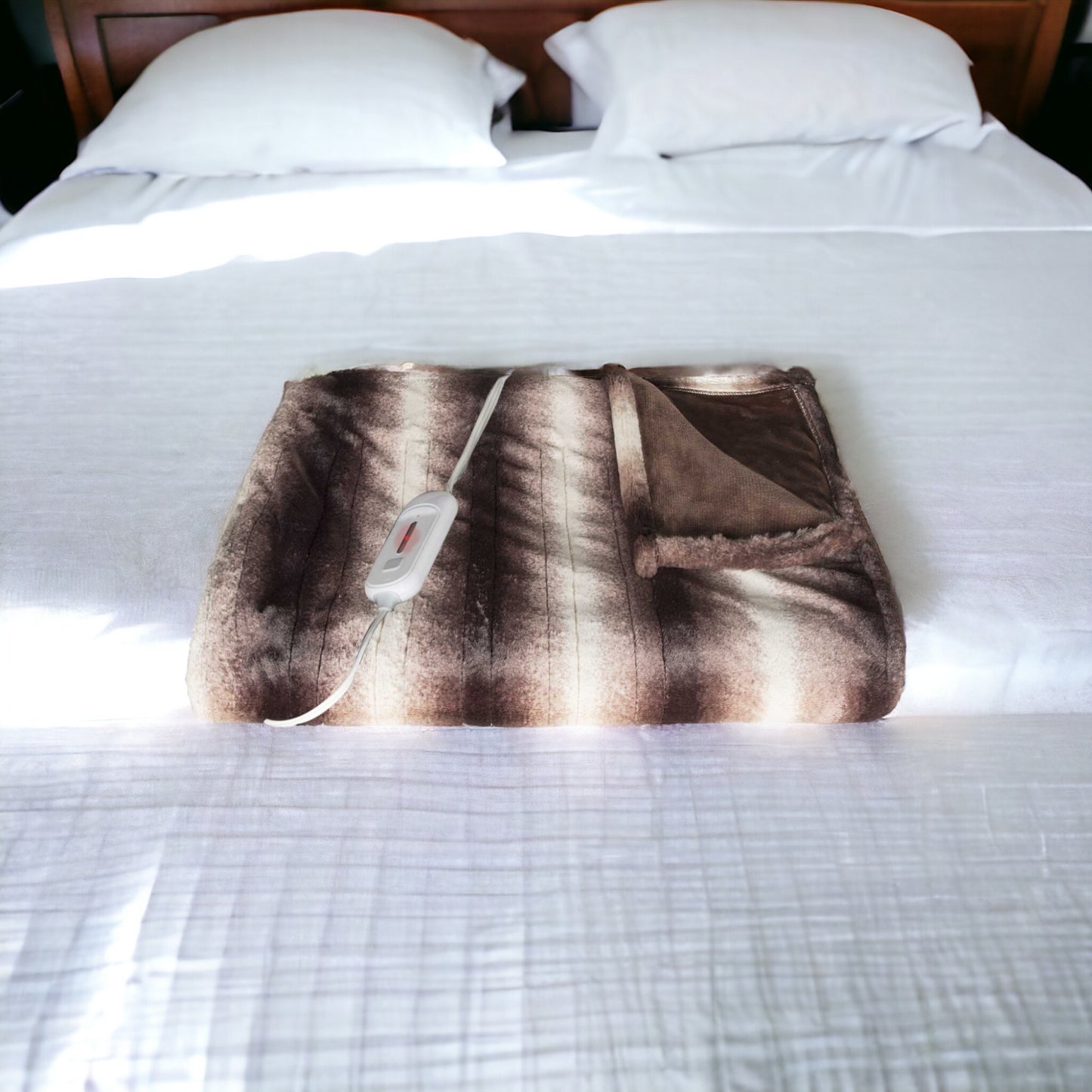 Brown And White Modern Throw