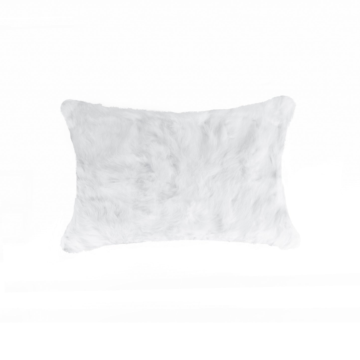 White Natural Rabbit Fur Pillow