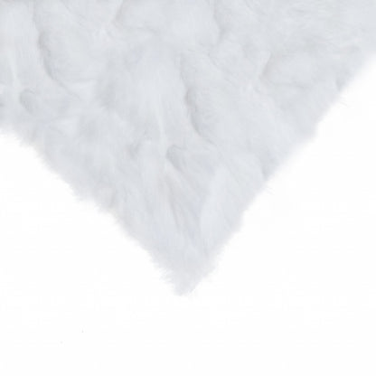 White Natural Rabbit Fur Pillow