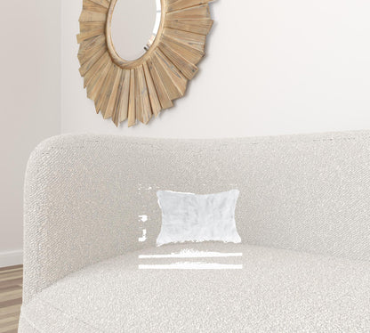 White Natural Rabbit Fur Pillow