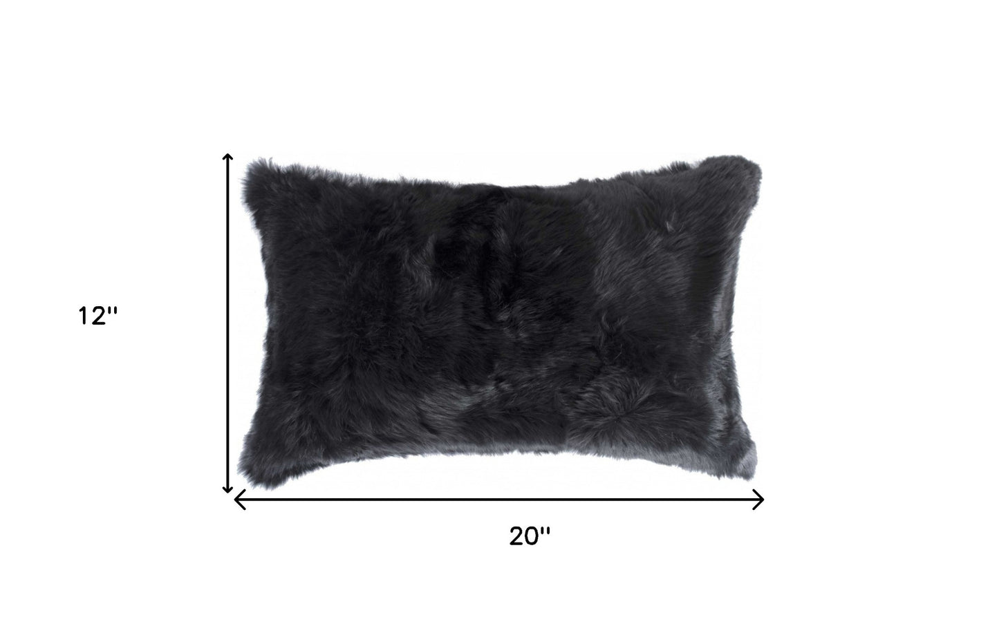 Black Wool Pillow