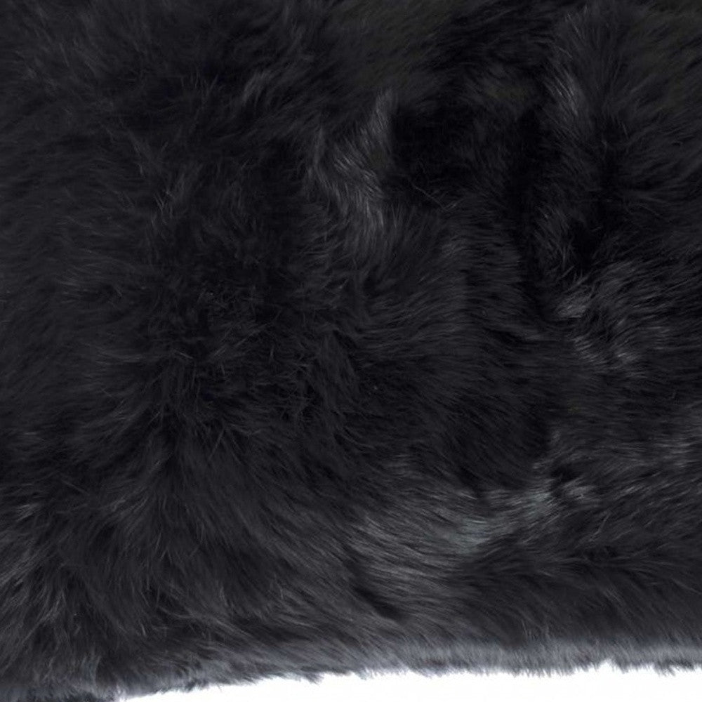 Black Wool Pillow