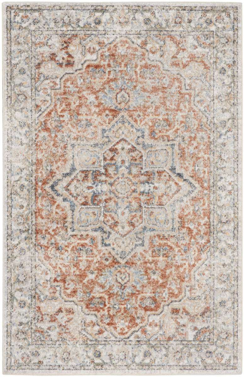 Nourison Astra Gold & Multicolor Pet Friendly Machine Washable Rug - 2'2" x 4'