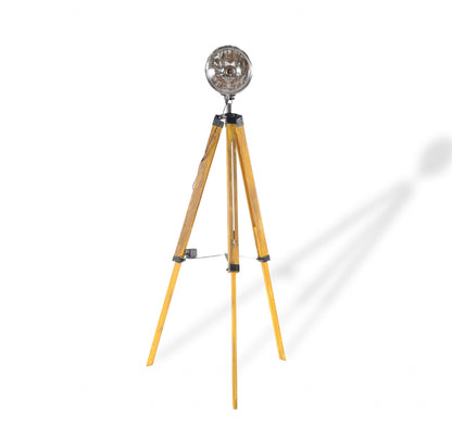 Distressed Tripod Floor Lamp w/ Cone