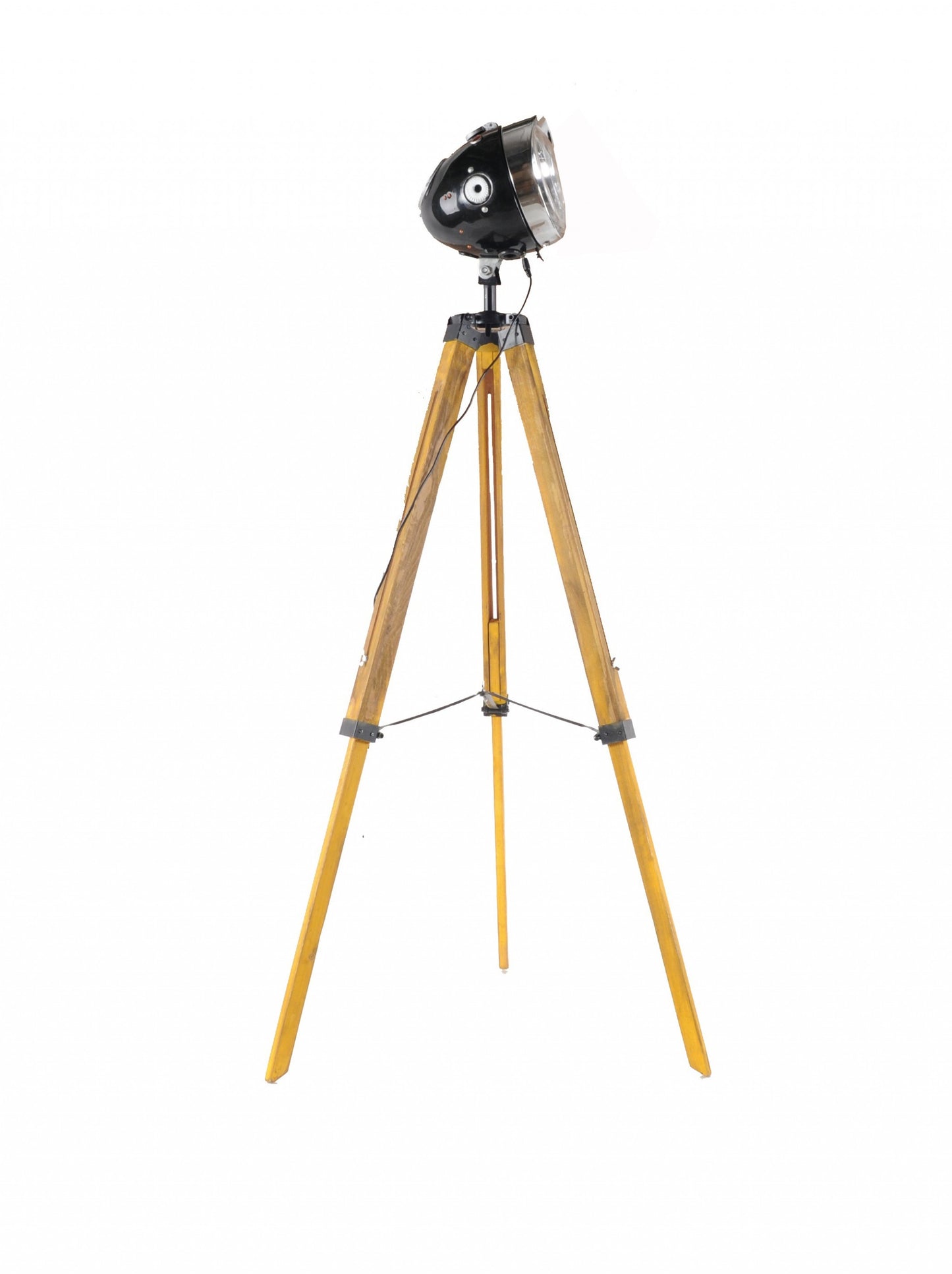 Distressed Tripod Floor Lamp w/ Cone