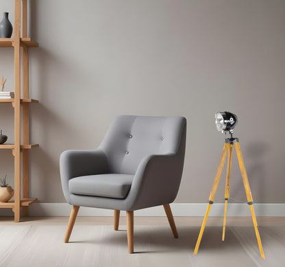 Distressed Tripod Floor Lamp w/ Cone