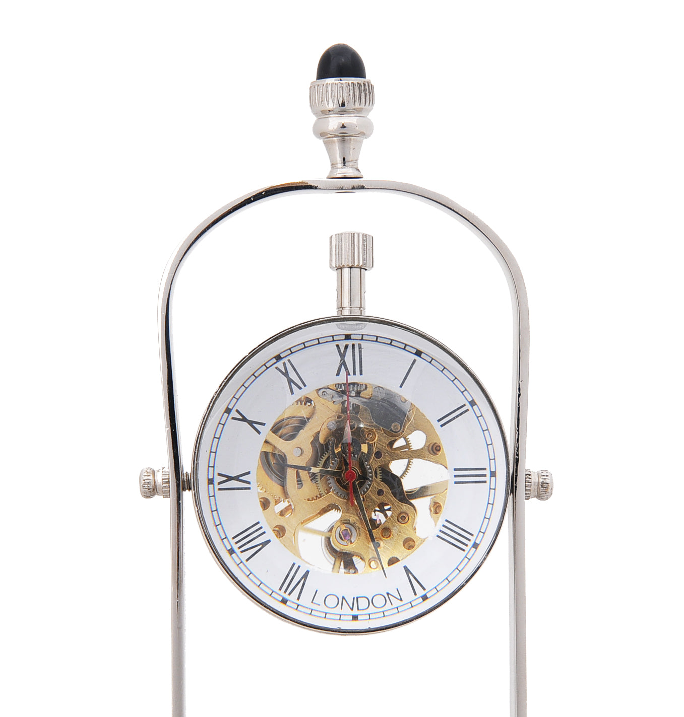 Brass See Thru Clock Double