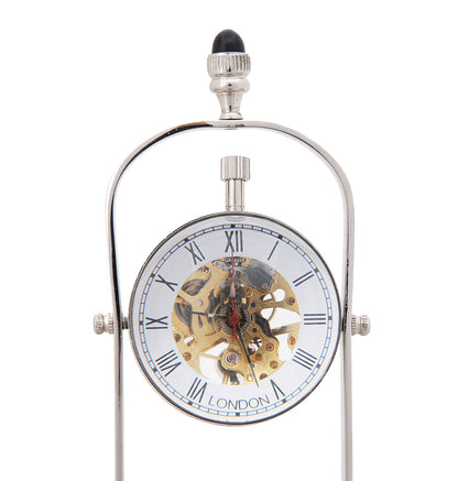 Brass See Thru Clock Double