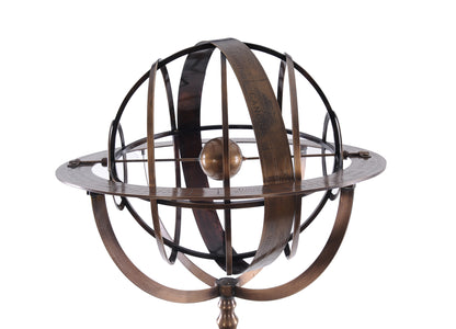 Brass Armillary With Wood Stand