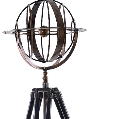 Brass Armillary With Wood Stand
