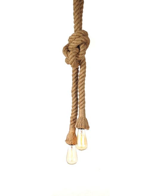 Rope Two Bulbs Pendant Light