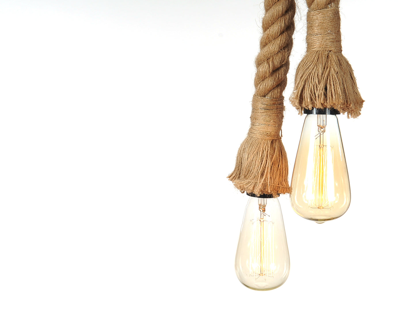 Rope Two Bulbs Pendant Light