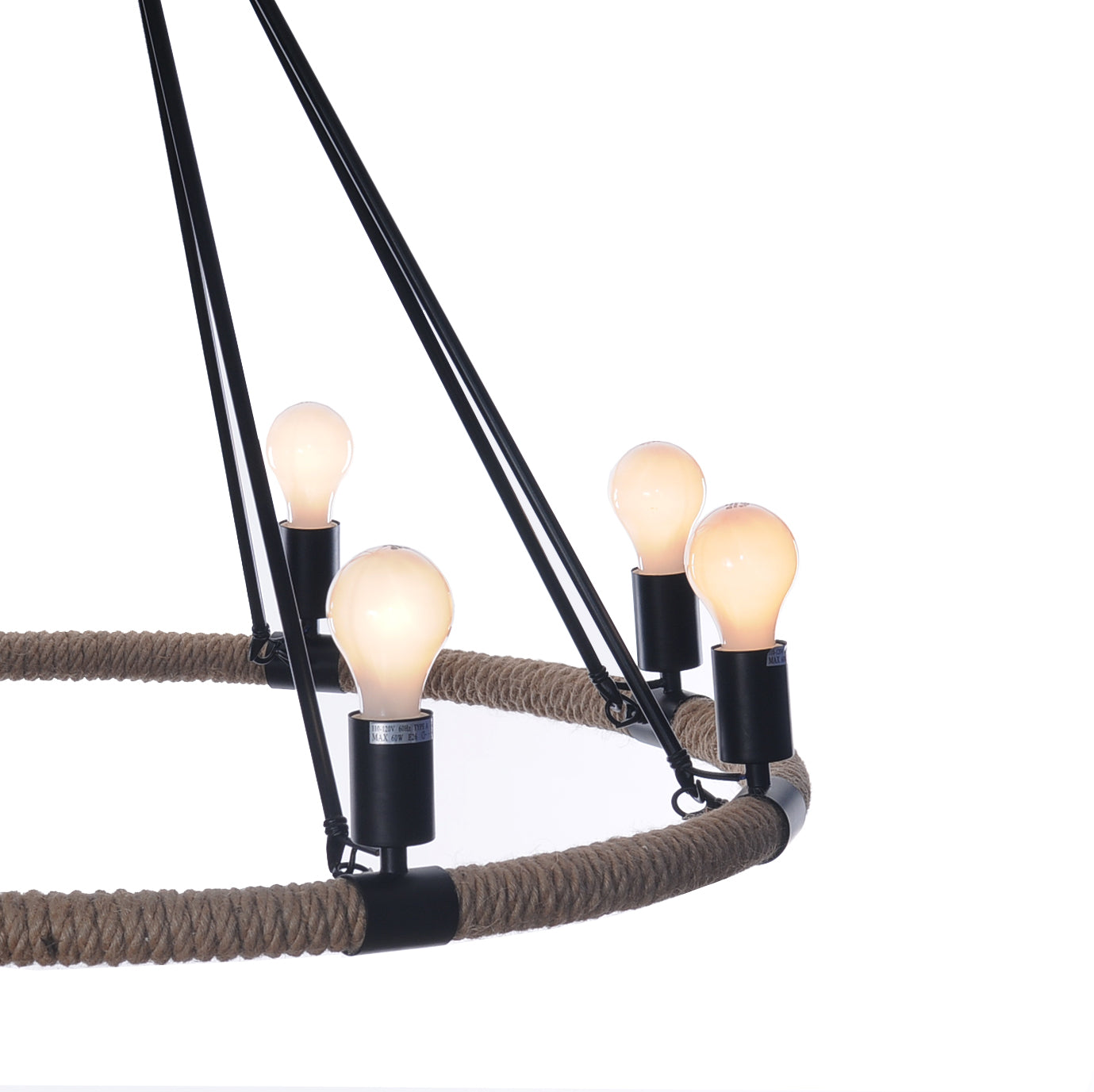 8 Bulbs Rope Pendant Light