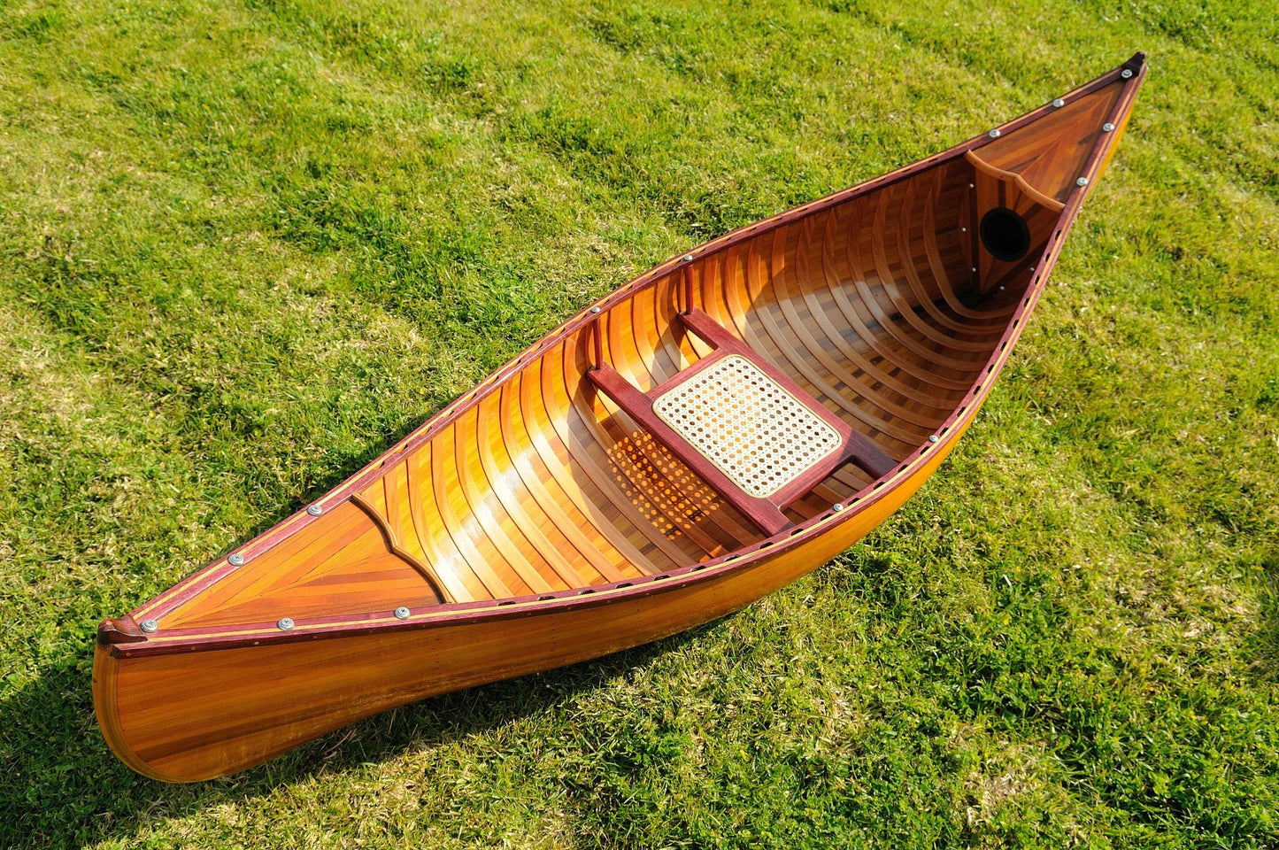 Wooden Canoe With Ribs