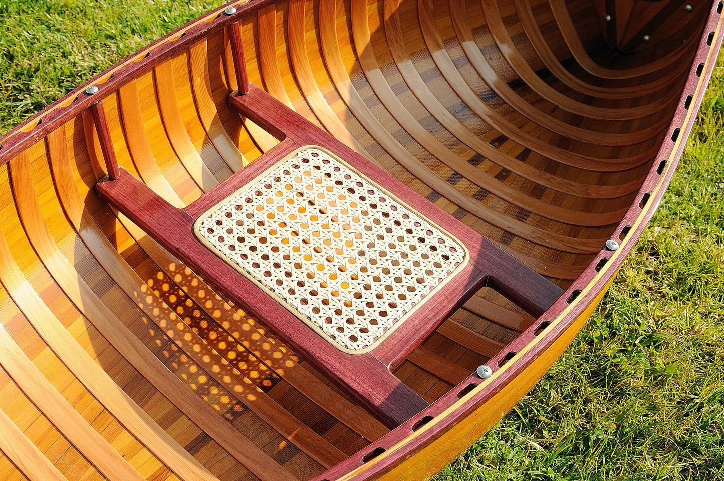 Wooden Canoe With Ribs
