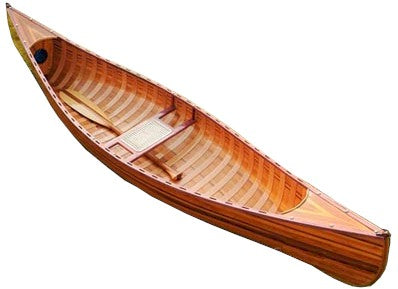Wooden Canoe With Ribs