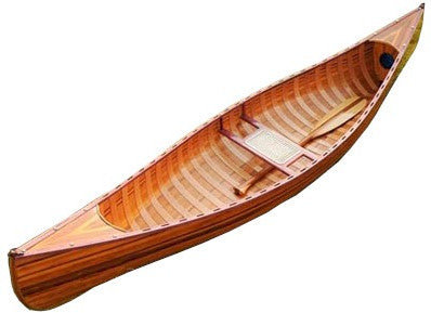 Wooden Canoe With Ribs