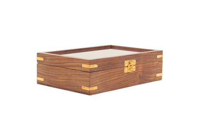 Wooden Game Set With Brass Goblet