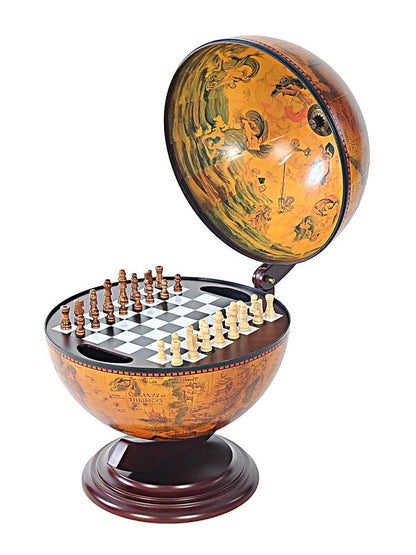 Red Globe With Chess Holder