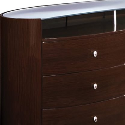 Black and White Solid and Wood Multi-Drawer Standard Chest