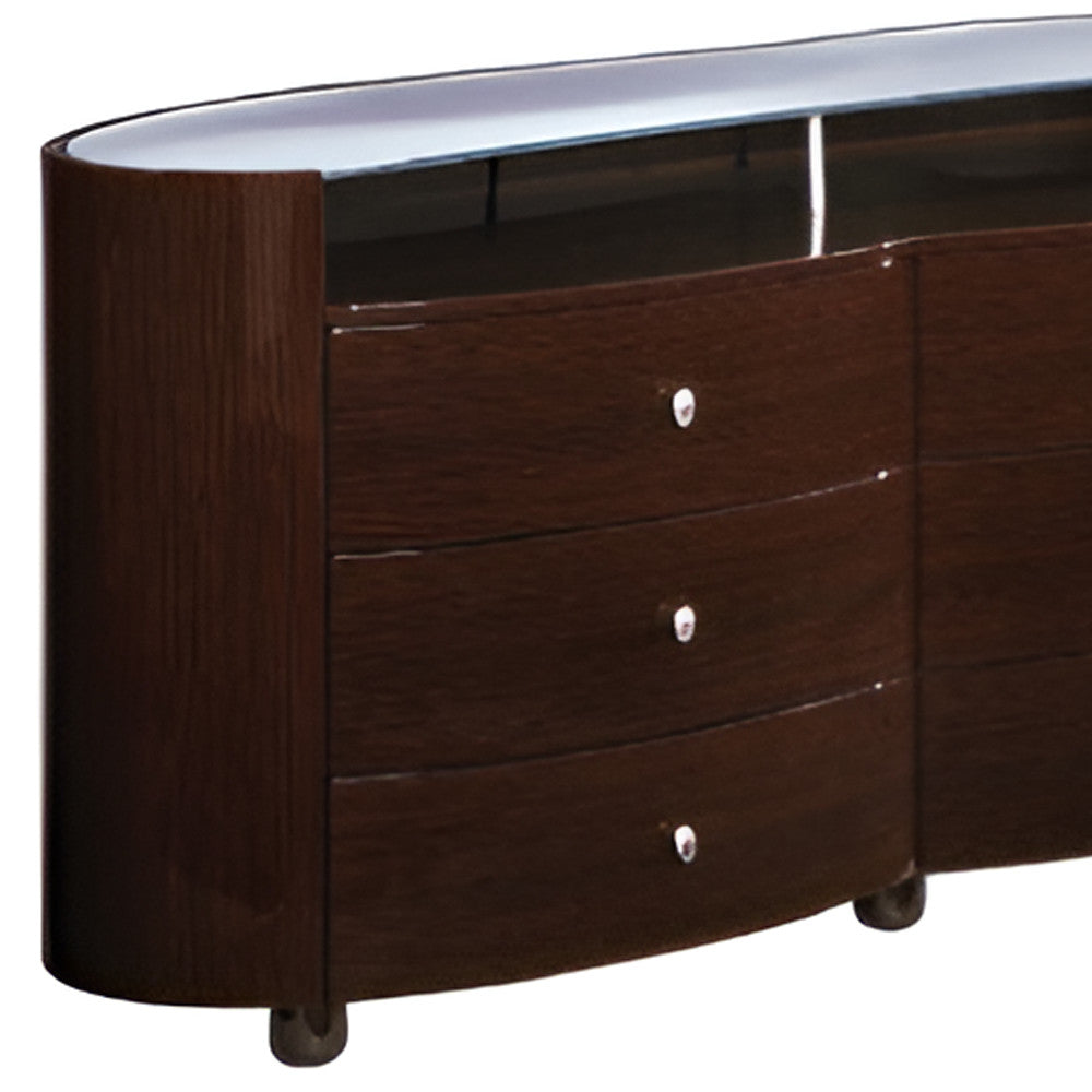 Black and White Solid and Wood Multi-Drawer Standard Chest