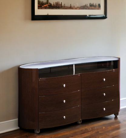 Black and White Solid and Wood Multi-Drawer Standard Chest