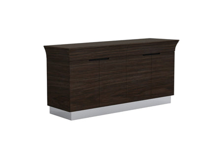 Dark Brown 2 Drawer Sideboard Table w/ 4 Doors