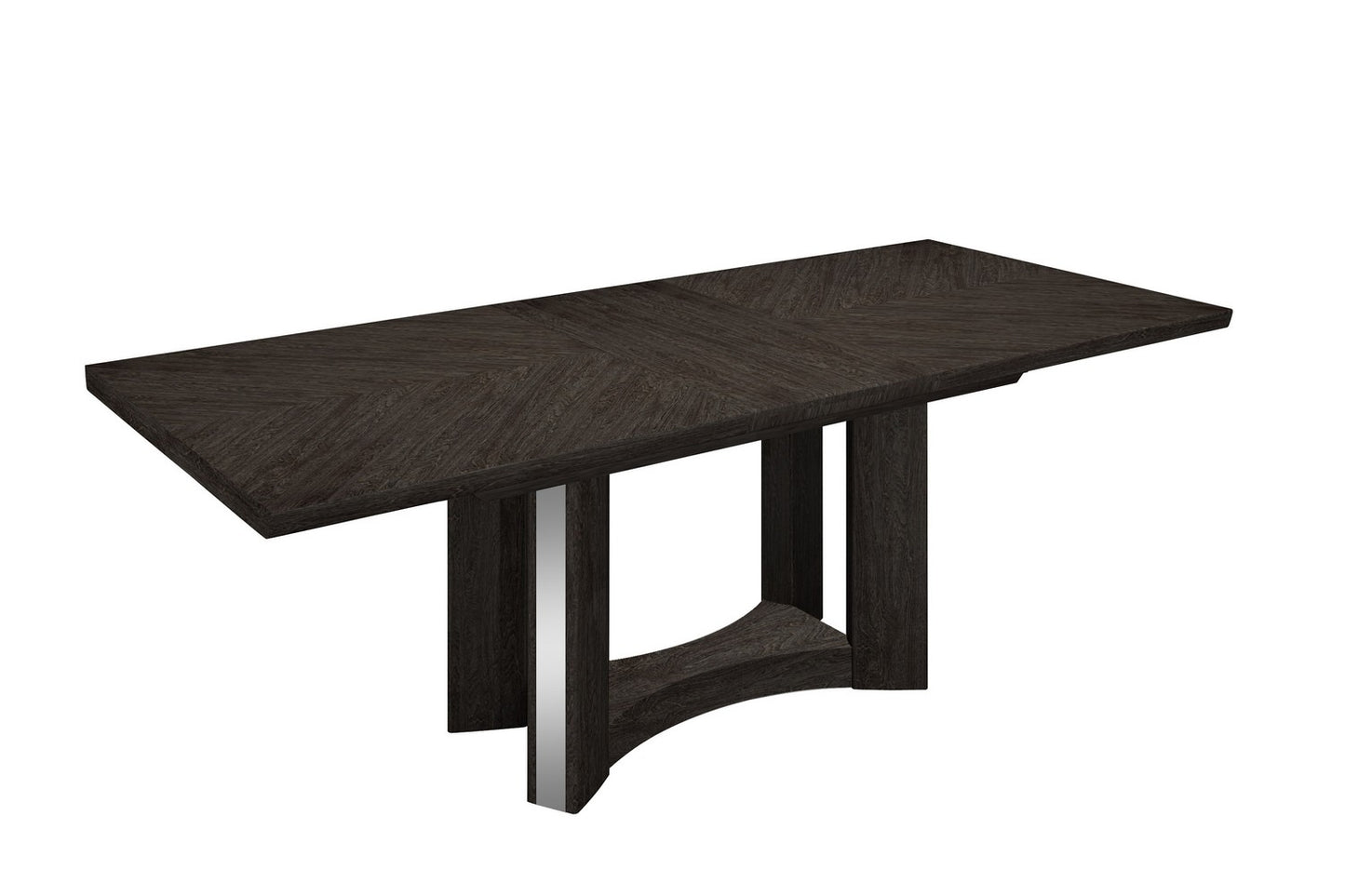 Dark Gray Solid Wood Dining Table