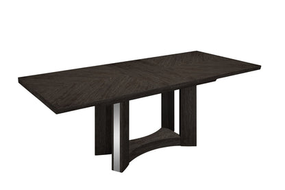 Dark Gray Solid Wood Dining Table