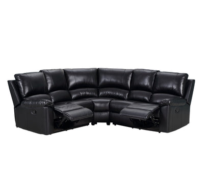 Black U Shaped 3 Piece Sectional