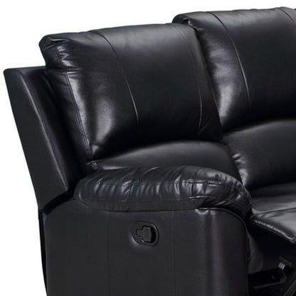 Black U Shaped 3 Piece Sectional