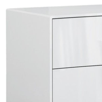 White 2 Drawer Nightstand