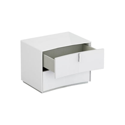 White 2 Drawer Nightstand