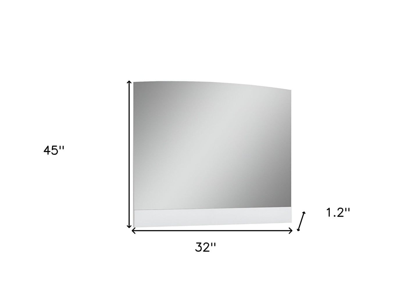 White Wood Framed Mounted Dresser Mirror