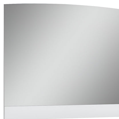 White Wood Framed Mounted Dresser Mirror