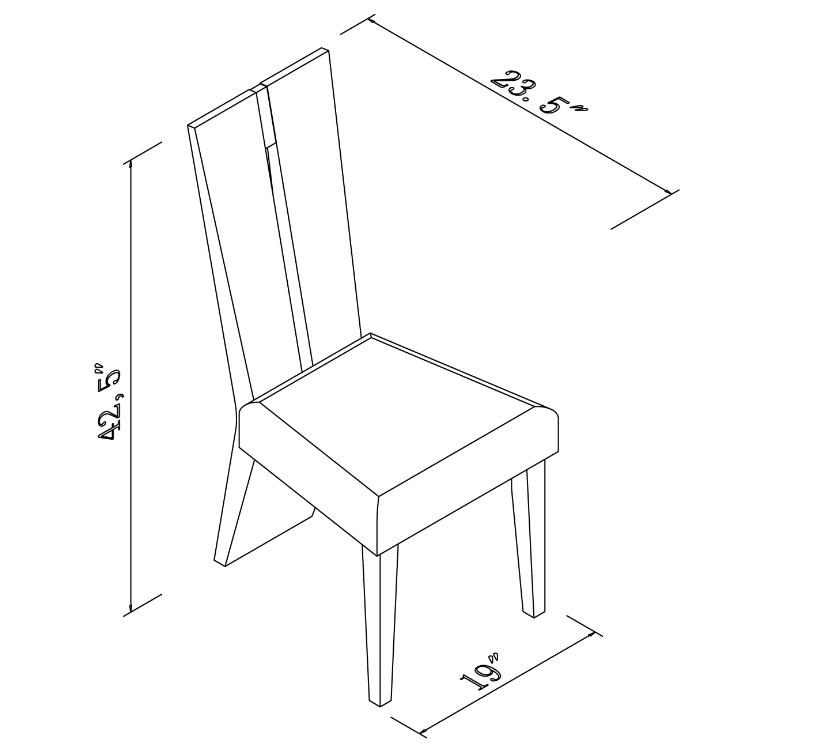 Contemporary Sleek High Gloss White Dining Chairs - Set of 2
