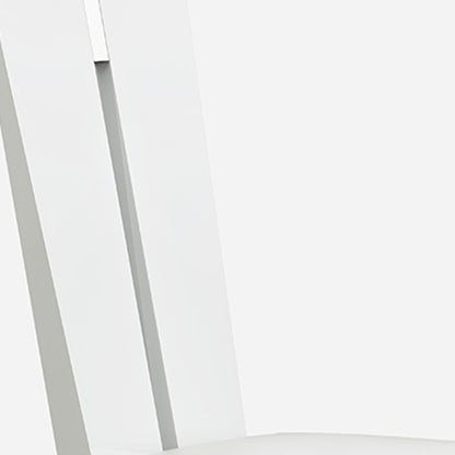 Contemporary Sleek High Gloss White Dining Chairs - Set of 2