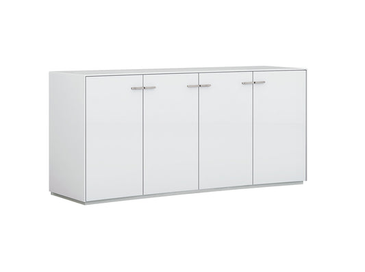 White Sideboard Table w/ 4 Doors