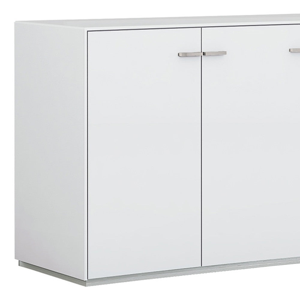 White Sideboard Table w/ 4 Doors