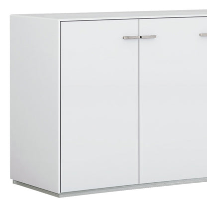 White Sideboard Table w/ 4 Doors