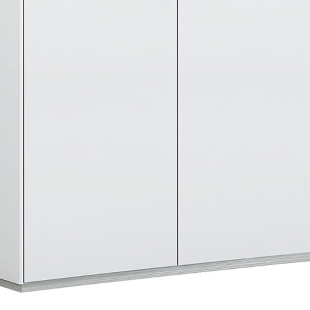 White Sideboard Table w/ 4 Doors