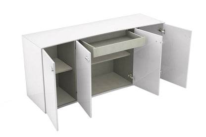 White Sideboard Table w/ 4 Doors
