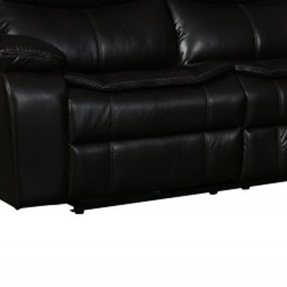Brown U Shaped 3 Piece Sectional w/ Console