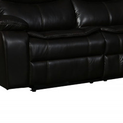 Brown U Shaped 3 Piece Sectional w/ Console